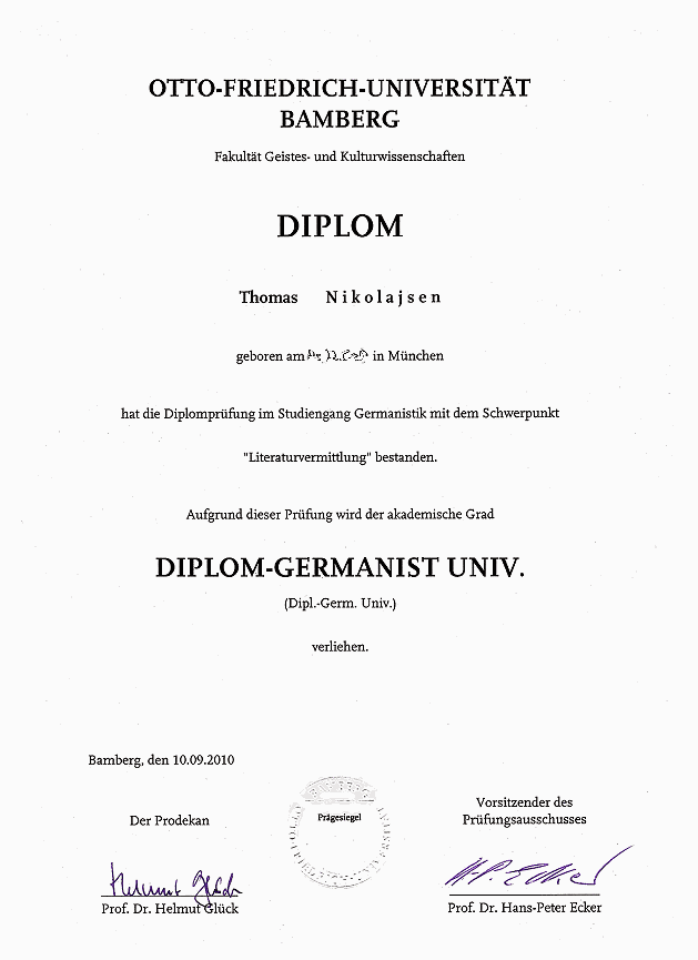 Diplomzeugnis